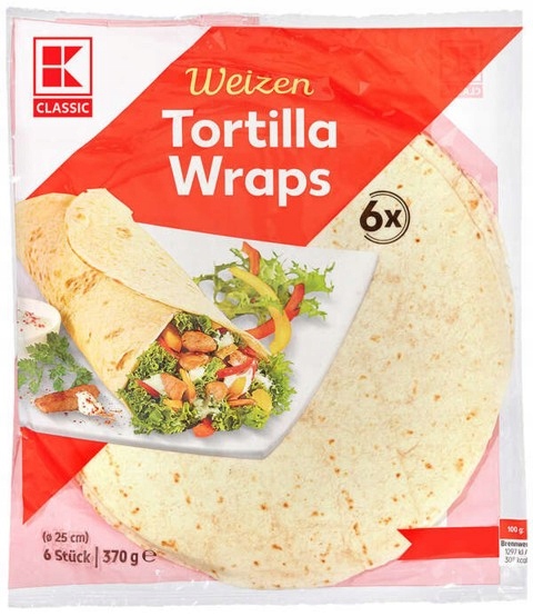 Tortilla Wraps Placki Pszenne 370g - K Classic