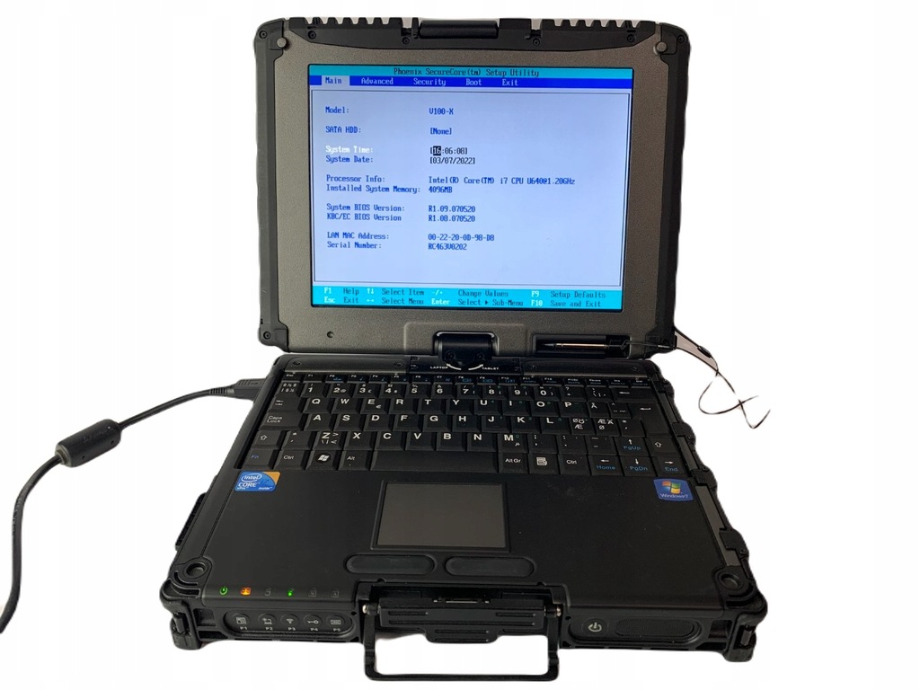 Getac RUGGED V100 i7 640u 4GB BIOS OK XF131 11913218498 oficjalne