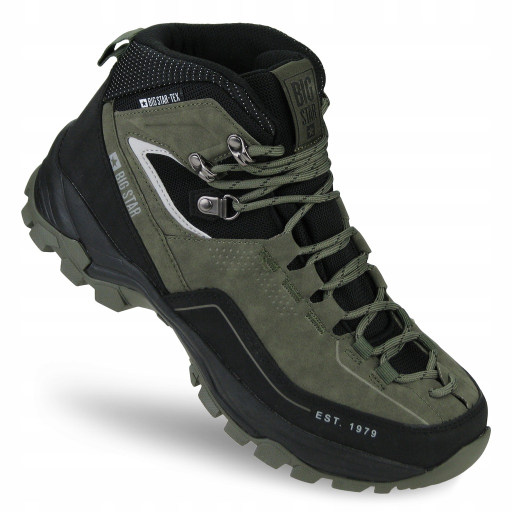 BUTY męskie trekkingowe BIG STAR z membraną OO174343 wodoodporne khaki 44