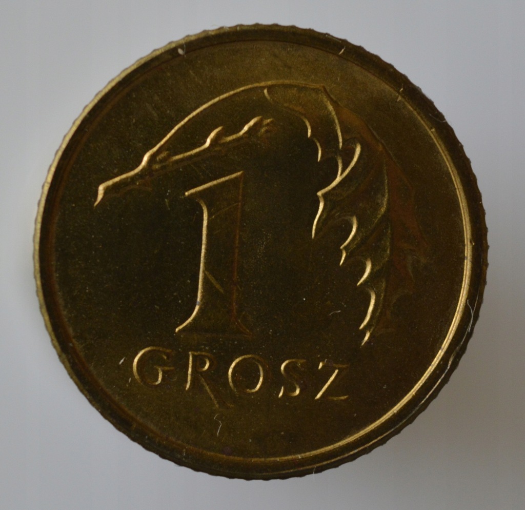 1 groszy 2000 odwrotka 180 stopni