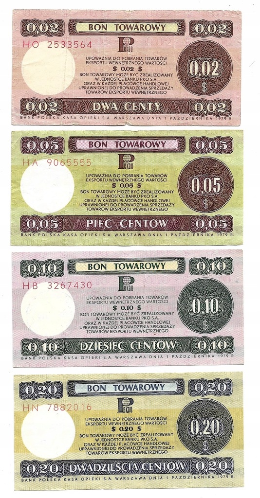 K840 - Zestaw bonów PEWEX