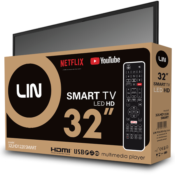 Купить Lin LED 32LHD1220 SMART TV WIFI ТВ: отзывы, фото, характеристики в интерне-магазине Aredi.ru