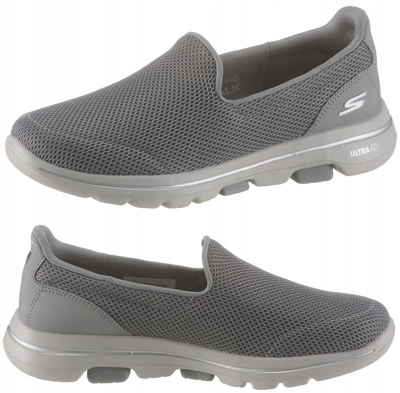 SKECHERS SPORTOWE BALERINY SZARE 39