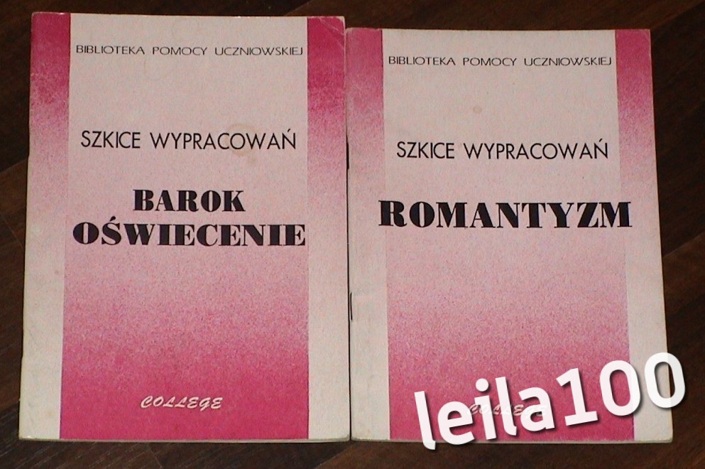 szkice wypracowań - ROMANTYZM - BAROK - OŚWIECENIE