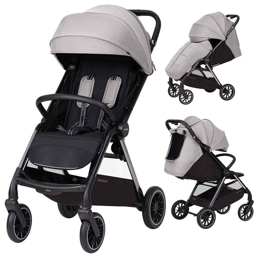 Wózek spacerowy Carrello Delta do 22kg pokrowiec na zamek - lekki kompakt