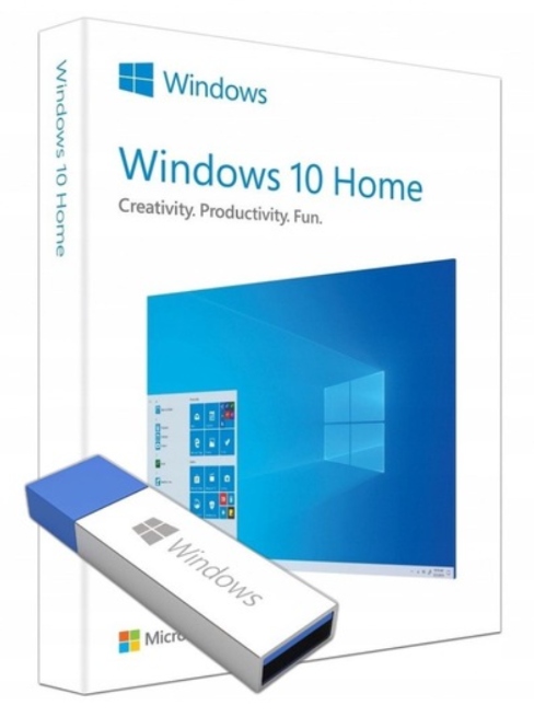 System Operacyjny Microsoft Windows 10 HOME wersja pudełkowa BOX USB