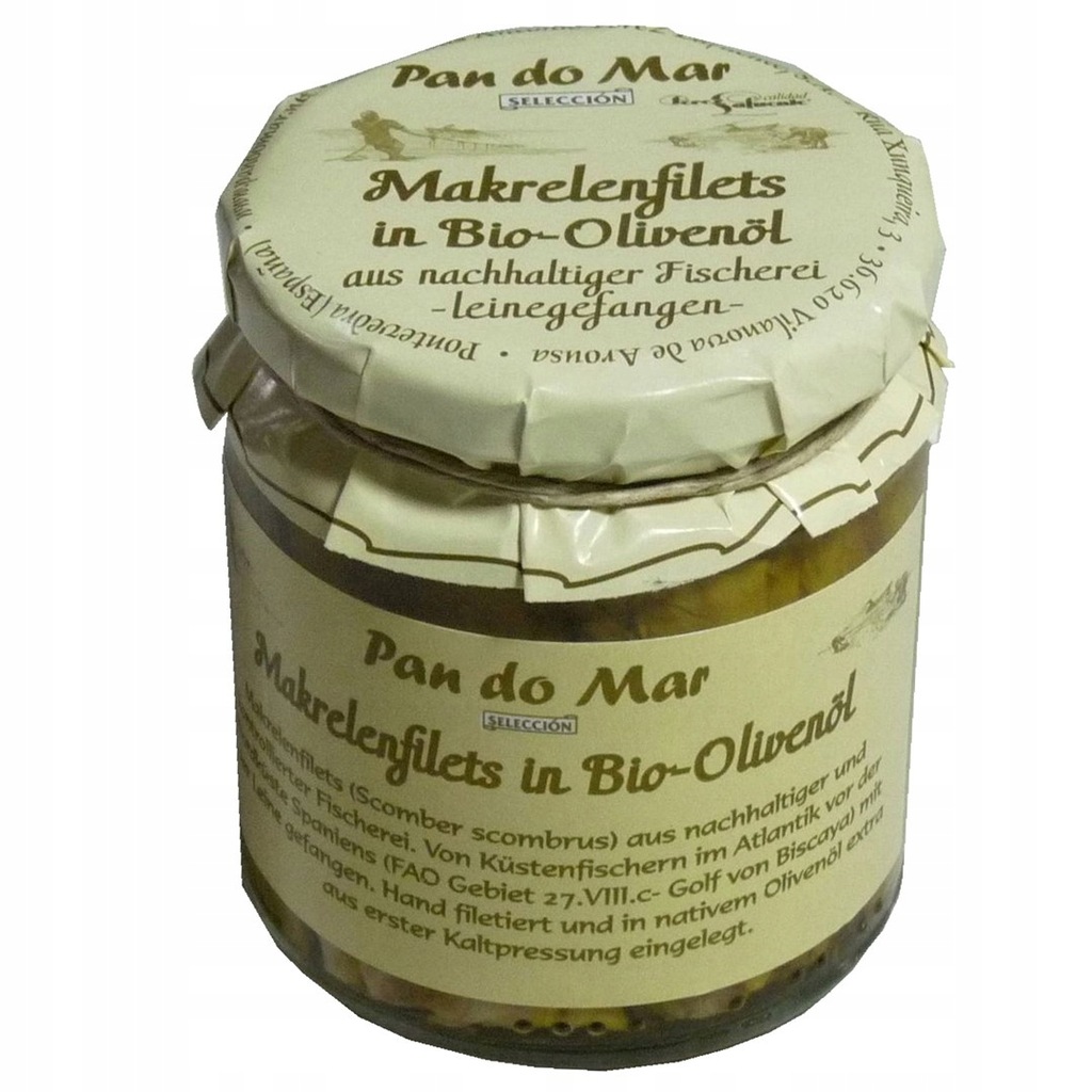 MAKRELA FILETY W BIO OLIWIE Z OLIWEK EXTRA VIRGIN 220 g (154 g) (SŁOIK) - P