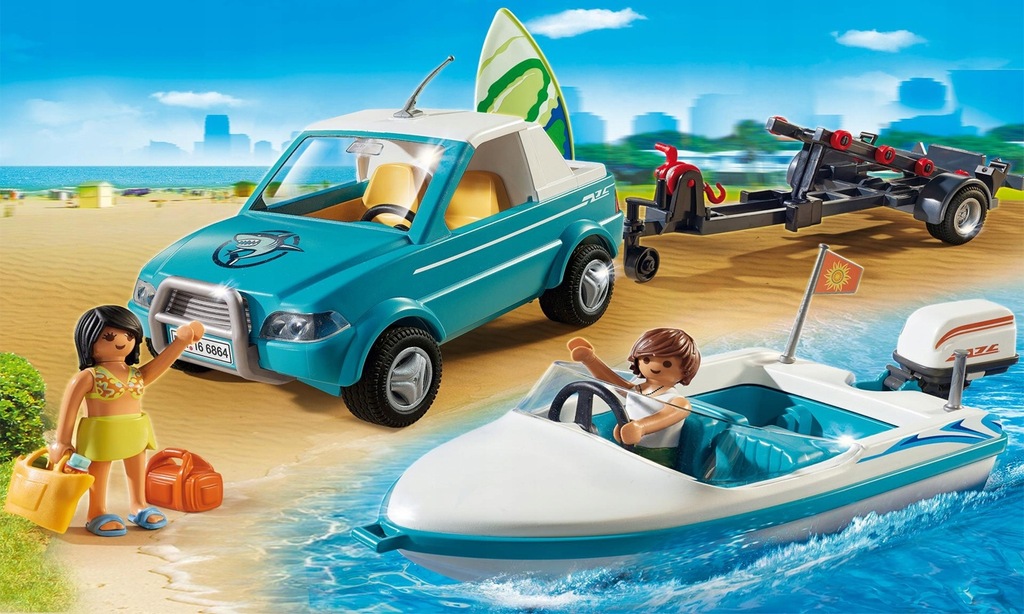 PLAYMOBIL SurferPickup z motorówką 6864 7669425092 oficjalne
