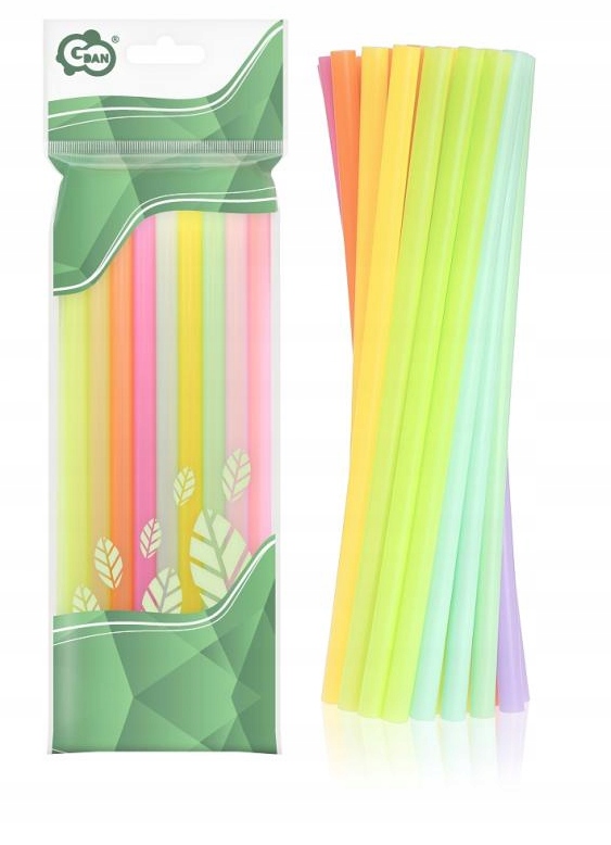 RURKI SŁOMKI PLASTIKOWE JUMBO PASTEL 18SZT. GODAN