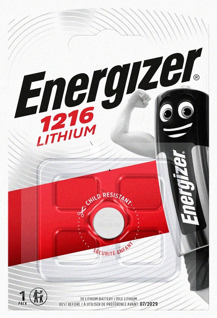 1x CR1216 bateria litowa ENERGIZER CR 1216 - 3V