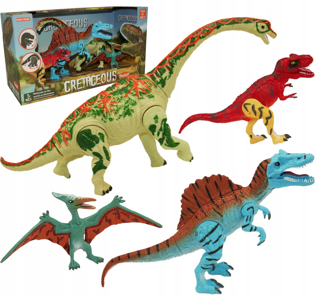 ZESTAW DUŻE ruchome DINOZAURY figurki PTERODAKTYL