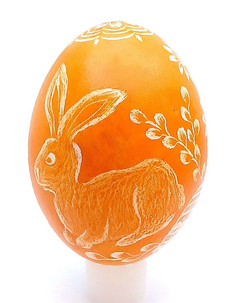 Pisanka Wielkanocna Drapana Kacza Wydmuszka 3B7