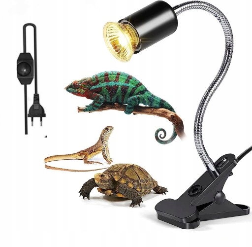 LAMPA GRZEWCZA TERRARIUM ŻÓŁW Z KLIPSEM 75W UVB