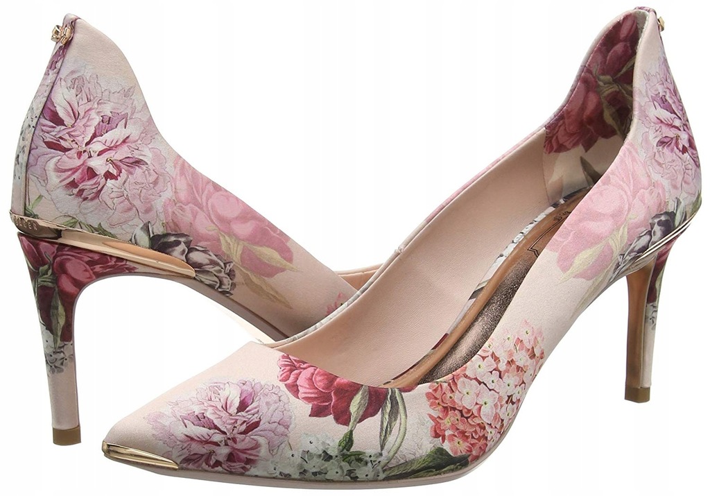 Ted Baker szpilki czółenka Vyixynp 2 kwiaty roz39