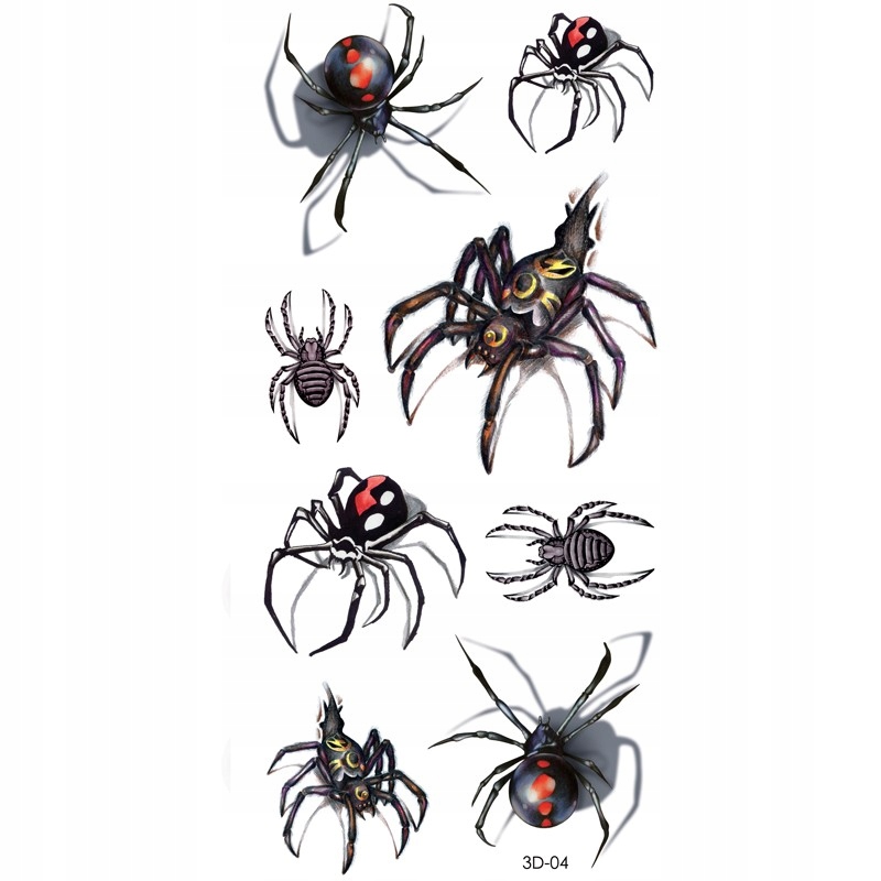 Tatuaż tymczasowy spider pająk pajęczyna tarantula