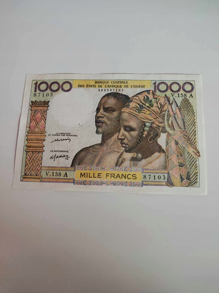 Wybrzeże Kości Słoniowej - 1000 Franków