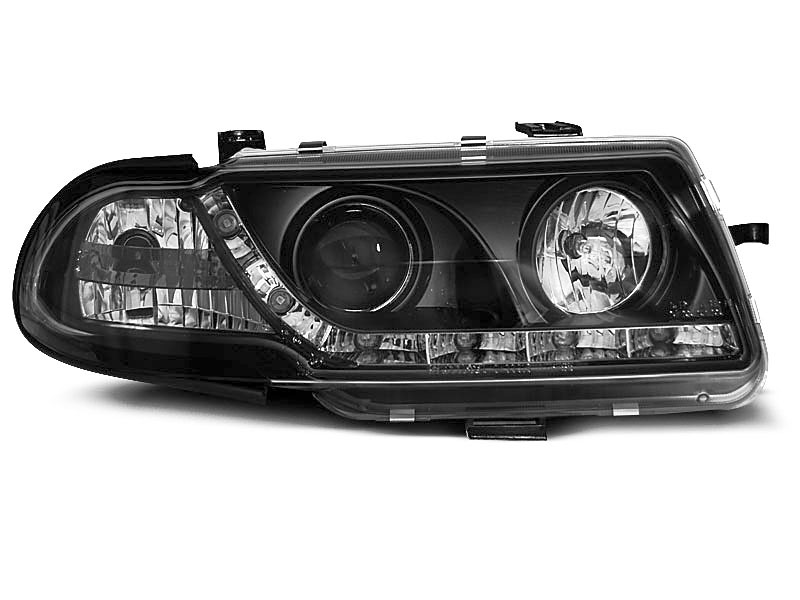 Lampy przód OPEL ASTRA F 9497 LED BLACK diodowe