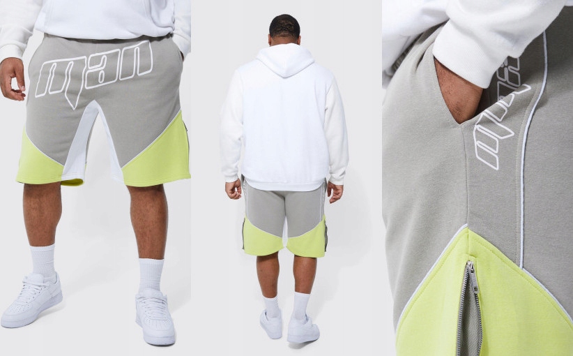 4D2A22 P28 BOOHOOMAN KOLOROWE SPODENKI DRESOWE Z ZAMKAMI M