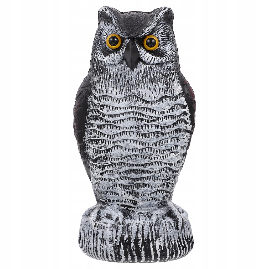 Realistic Owls Figurines Garden Owl Wooden Outdoor 13235659518