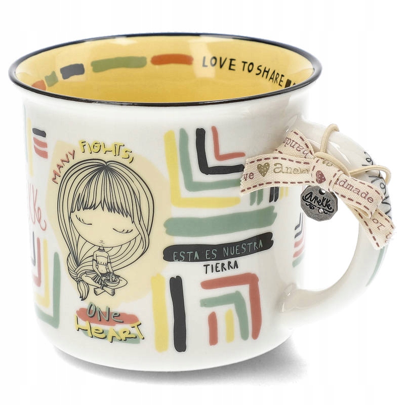 Biały Porcelanowy Kubek Anekke