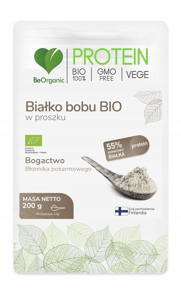 BIAŁKO BOBU W PROSZKU BEZGLUTENOWE BIO 200 g - BE