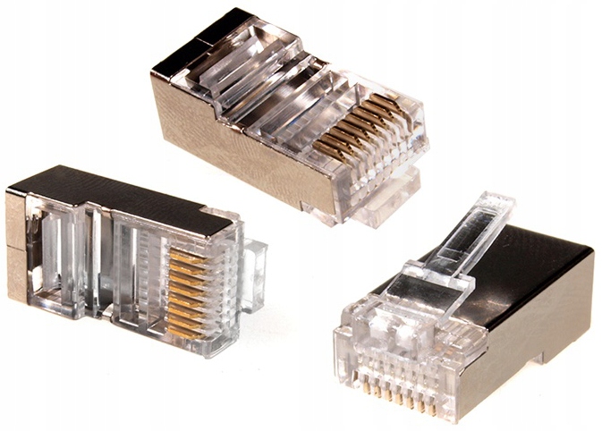 100x RJ-45 WTYK EKRAN WTYKI RJ45 100szt. BYDGOSZCZ