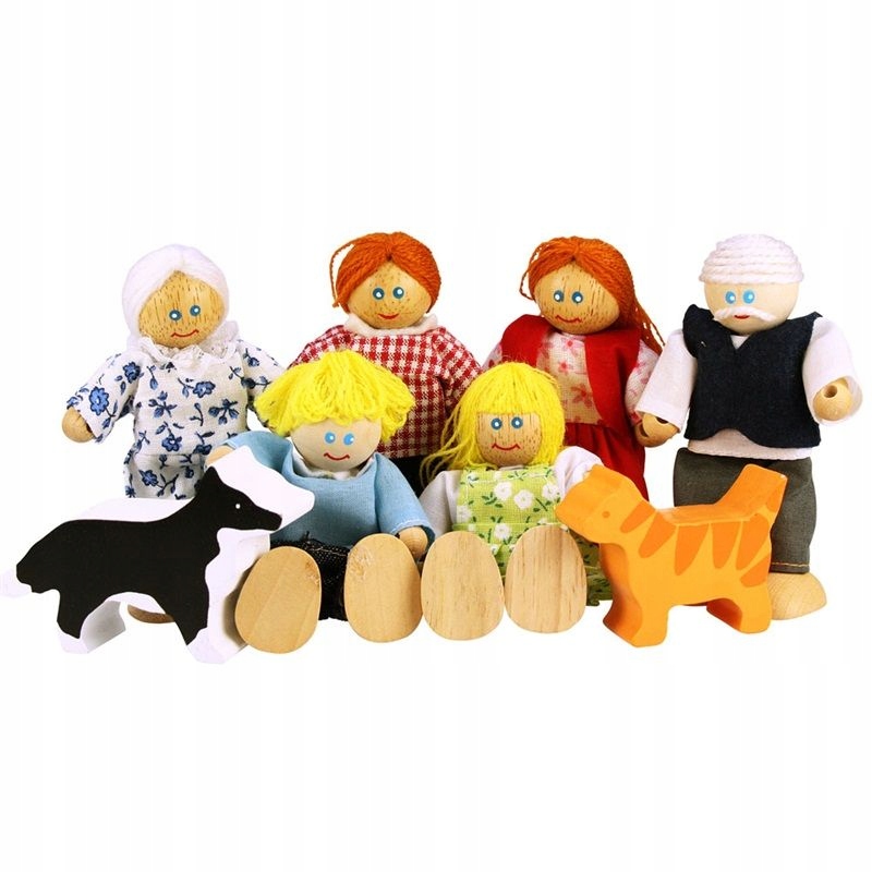 Drewniane lalki do domku dla lalek Rodzina BigJigs
