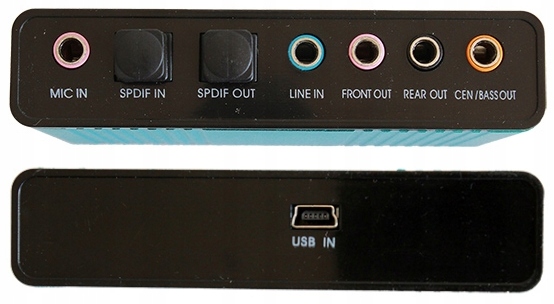 Karta muzyczna dźwiękowa 7.1 C-Media S/PDIF USB