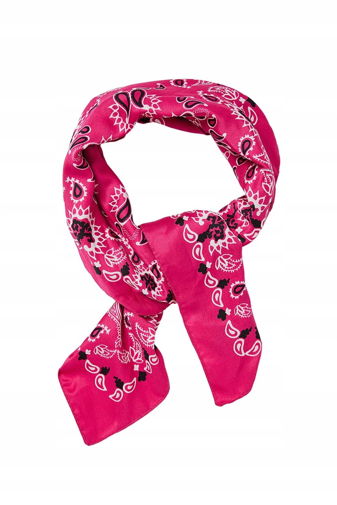 P8V127 ZARA__MK4 RÓŻOWA APASZKA BANDANA__60X60