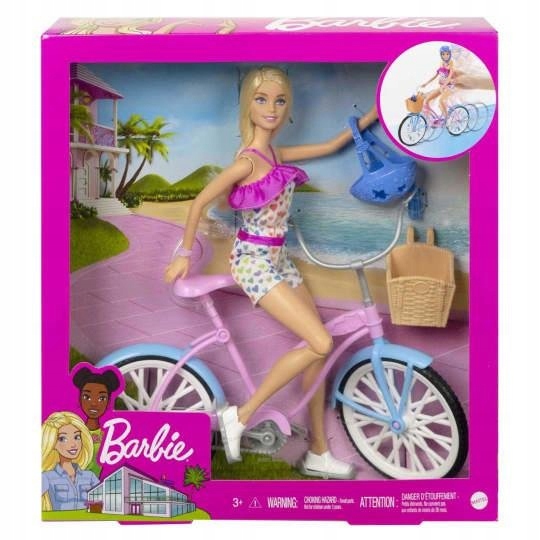 LALKA BARBIE NA ROWERZE HBY28 LALKA + ROWER