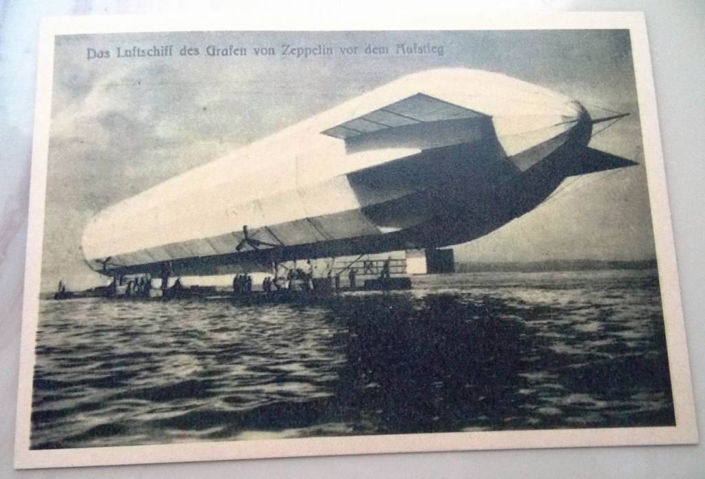 Sterowiec Graf Zeppelin - 1930 r. pocztówka