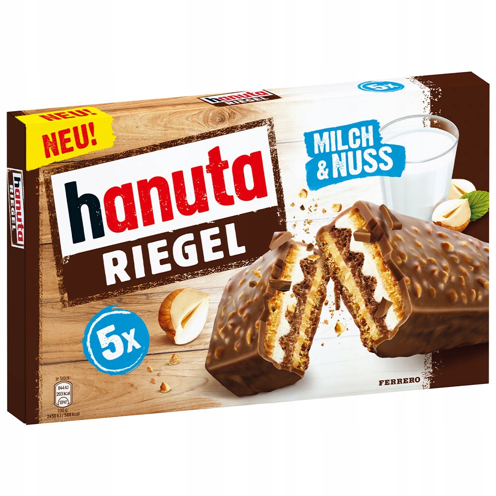 Hanuta Riegel 5x 34,5g batoniki wafelki Ferrero DE