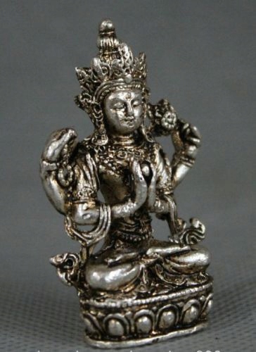 figurka buddha azja srebro miao
