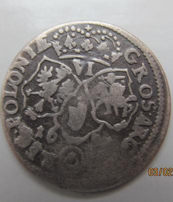 JAN III SOBIESKI 6 GROSZY 1681(?) -Ag = ORGINAŁ !