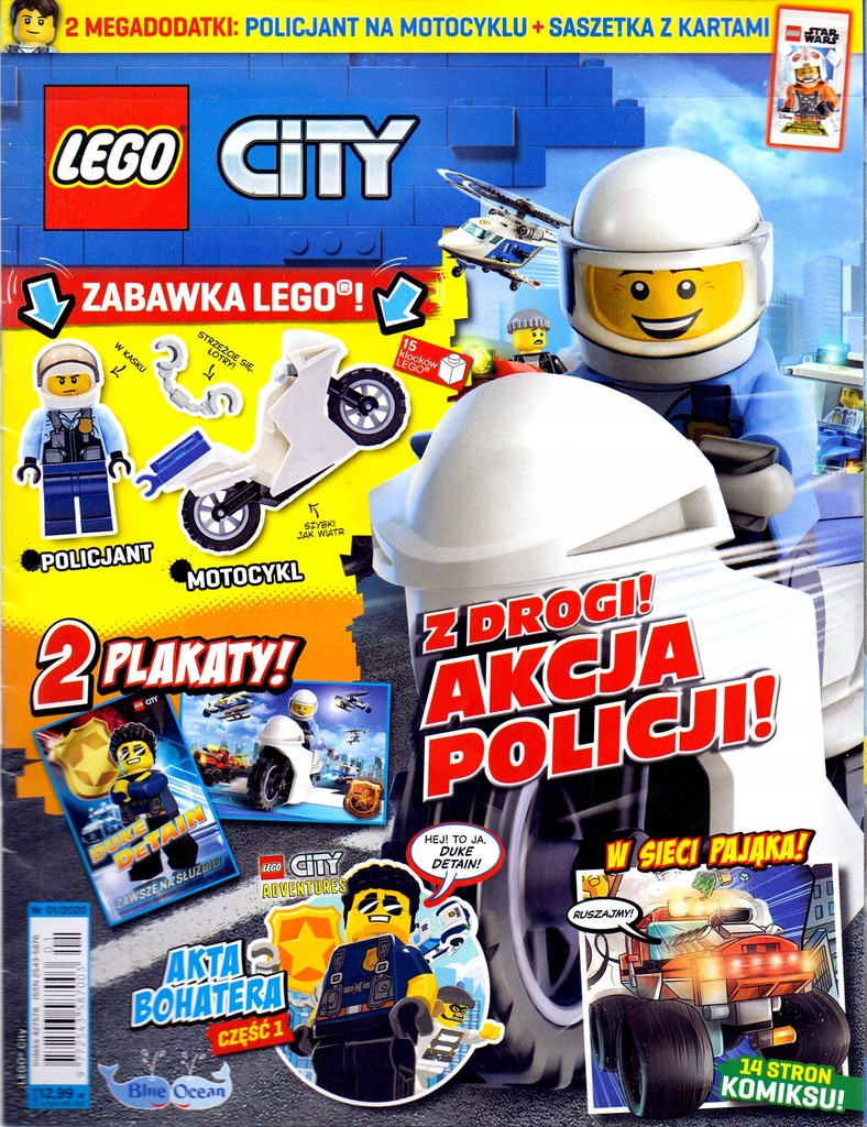 LEGO City Komiks nr 1/2020 + Figurka Policjant na+