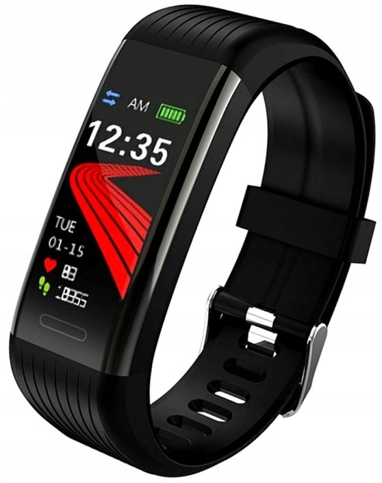 CZARNY ZEGAREK KROKOMIERZ OPASKA BAND PULSOMETR 8731674800