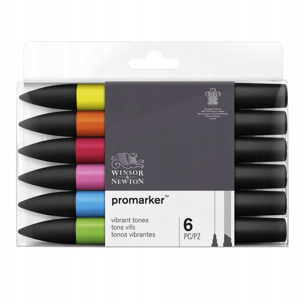 Markery Winsor&Newton Promarker Vibrant Tones, 6szt.