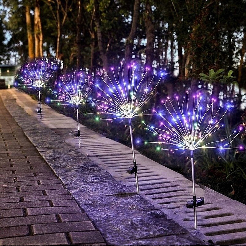 LAMPA SOLARNA OGRODOWA FIREWORK dmuchawiec2SZT 12285443051