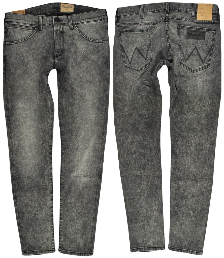 WRANGLER spodnie SKINNY grey jeans BRYSON W34 L32