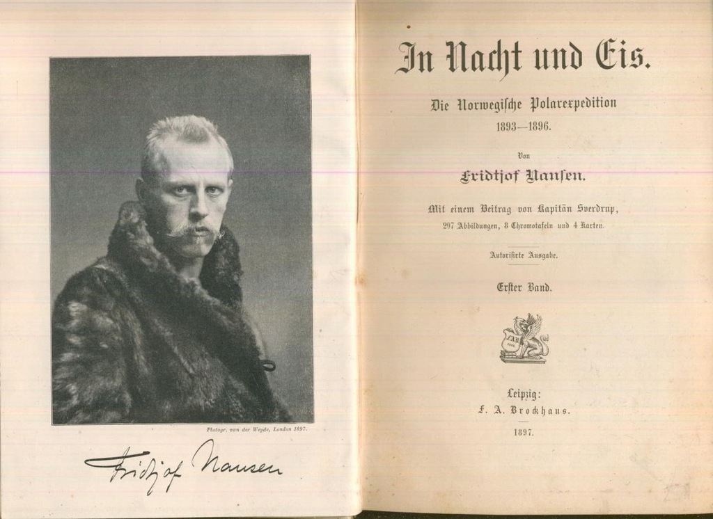 In Nacht und Eis; Fr. Nansen; komplet 3 tomy; 1897