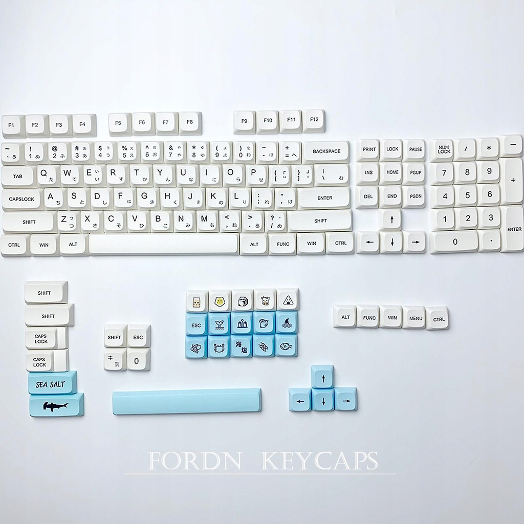 Pbt 138 Keycaps Xda Profile Sea Salt Keycap For 12802888084