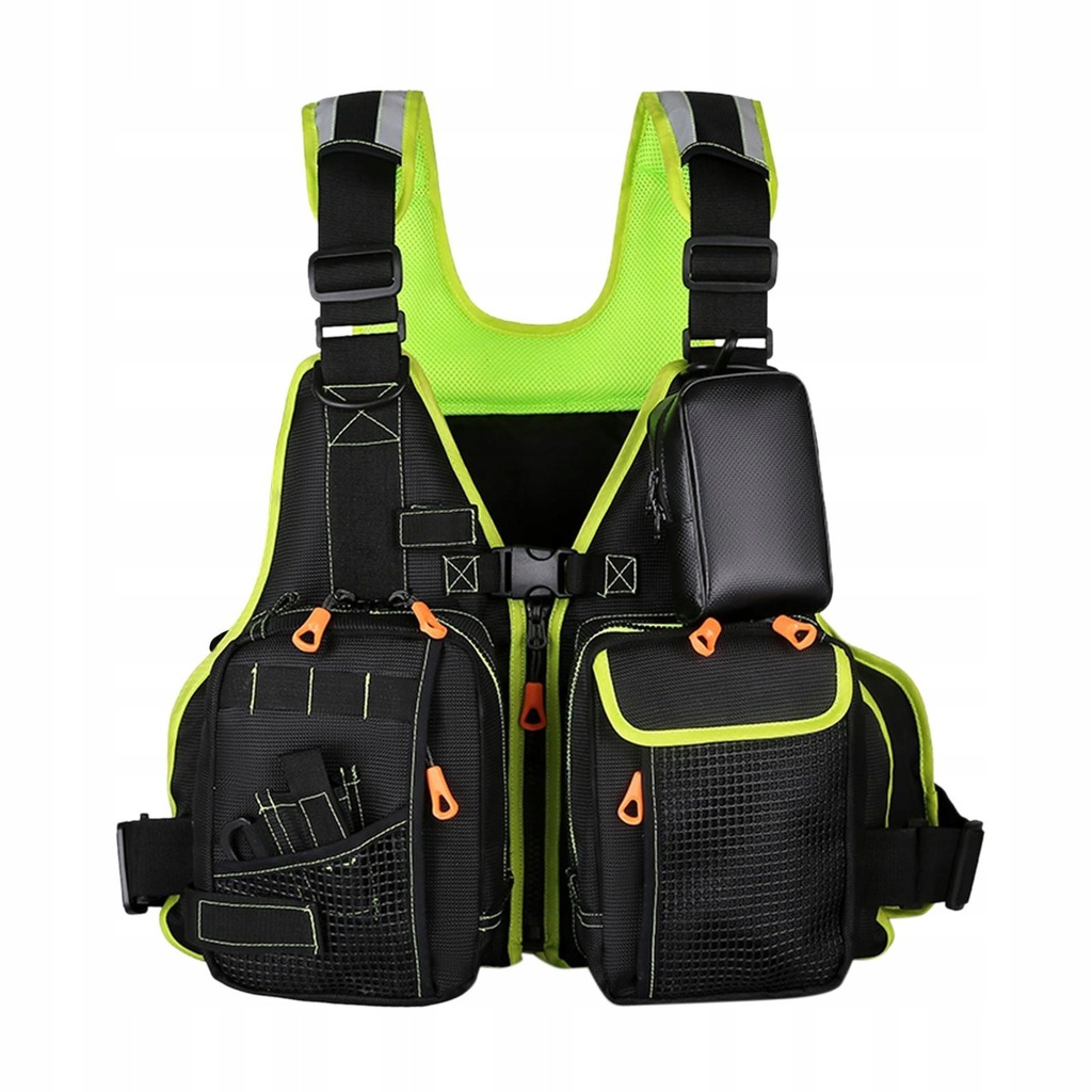 Fishing Life Jackets Vest High Buoyancy Fly Green