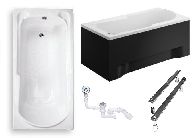 kompletna WANNA 120x70 z czarną obudową - 7381863121 - oficjalne ...