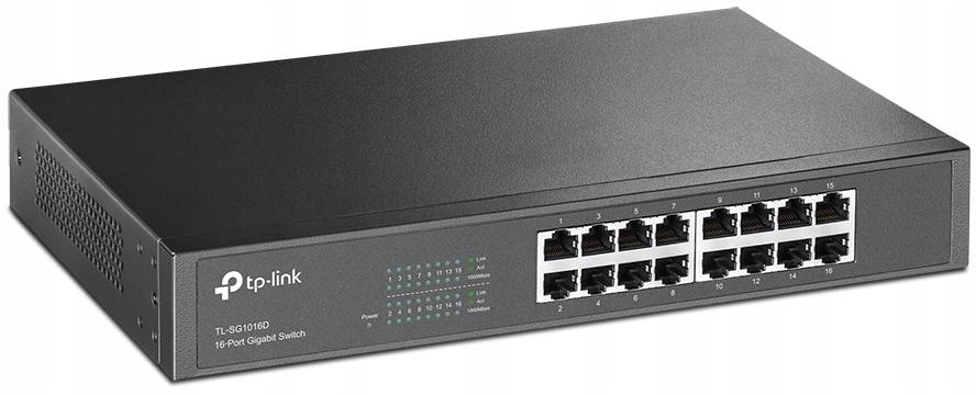 Купить КОММУТАТОР TP-LINK TL-SG1016D 16 ПОРТОВ ГИГАБИТ 1000 МБ: отзывы, фото, характеристики в интерне-магазине Aredi.ru