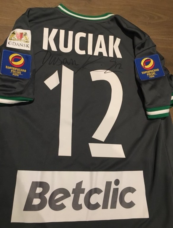 KOSZULKA SUPER PUCHAR POLSKI DUSAN KUCIAK AUTOGRAF