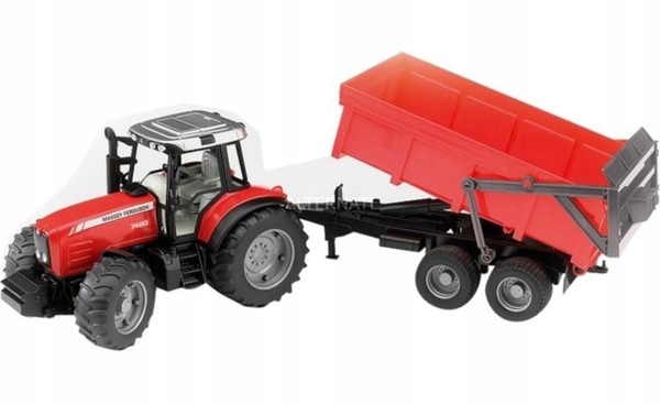 Traktor Massey Ferguson 7480 z przyczepą wywrotką