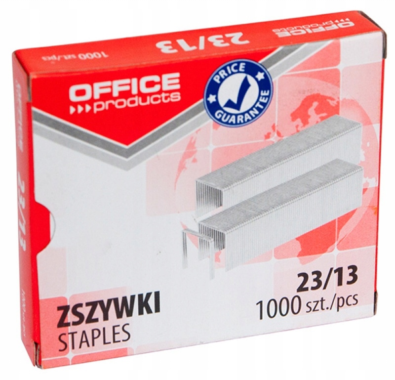 Zszywki OFFICE PRODUCTS 23/13 1000szt ocynkowane