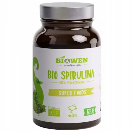 Biowen Spirulina 100% Arthrospira platensis w proszku BIO 120 g