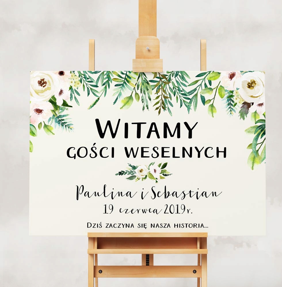 Plakat powitalny Witamy gości - 60x90 cm 3 motywy