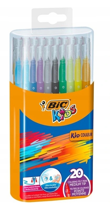 BIC flamastry pisaki 20 Kolorów pudełko KidCouleur